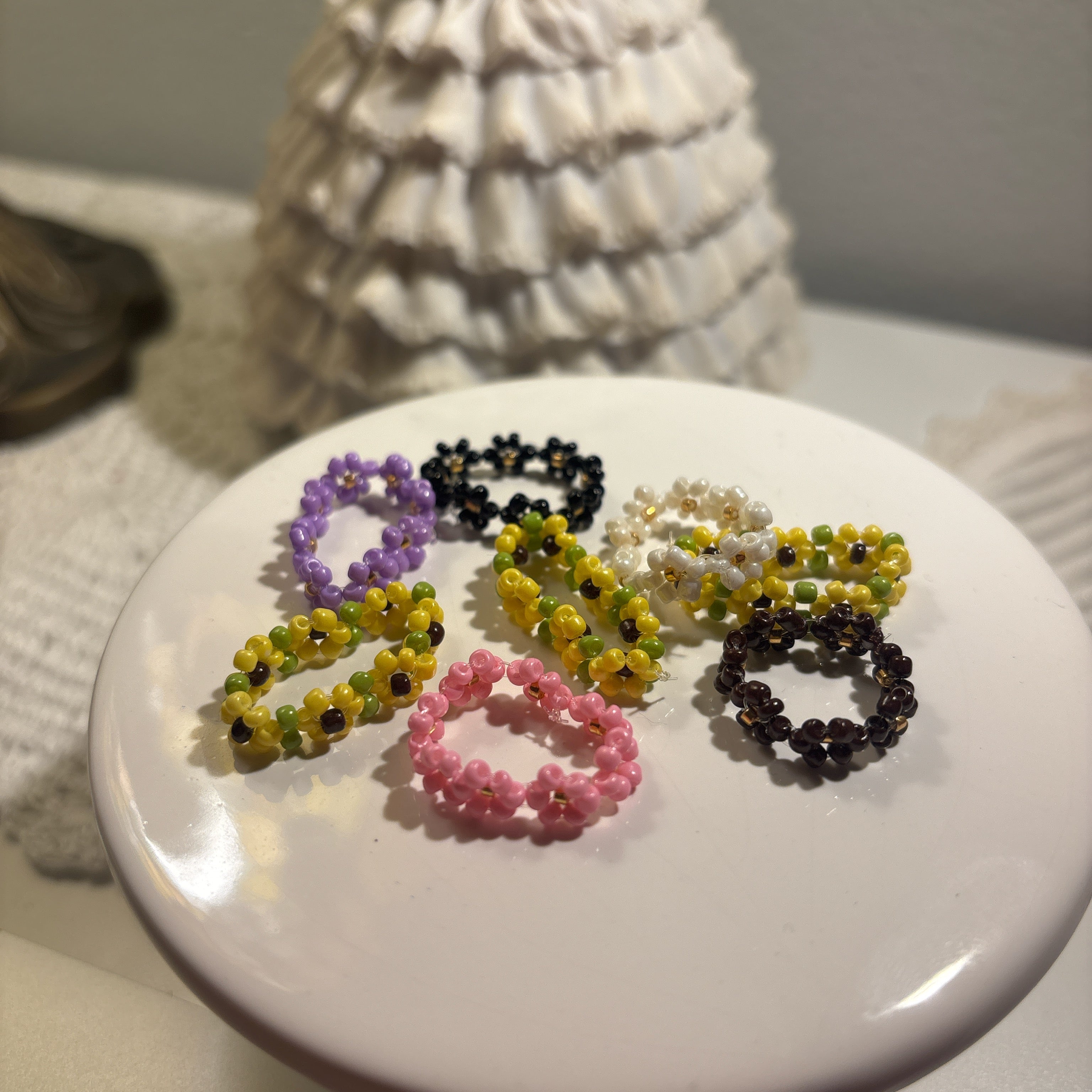Daisy Beaded Ring