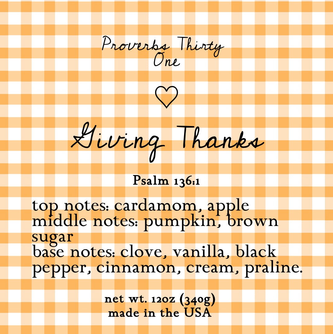 Giving Thanks Candle