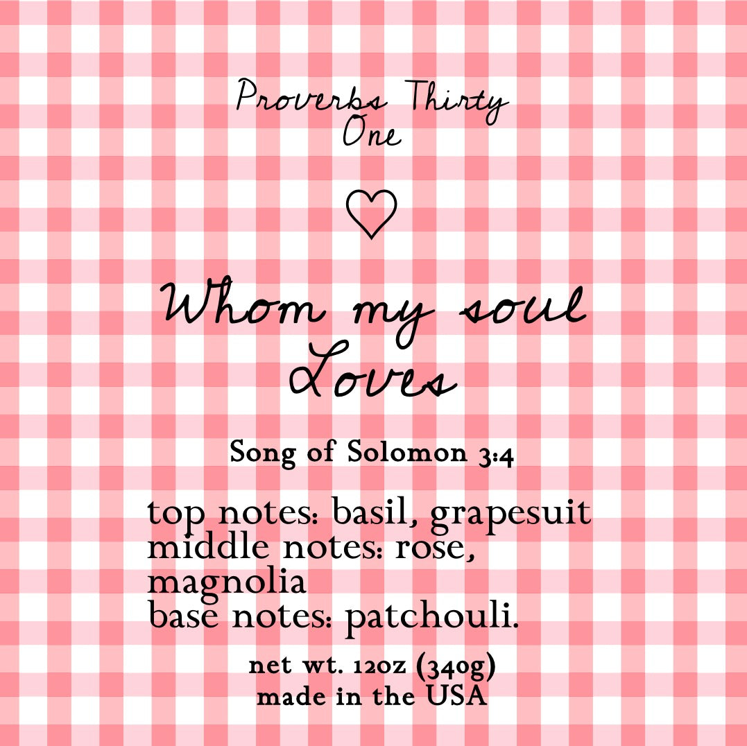 Whom my soul Loves Candle